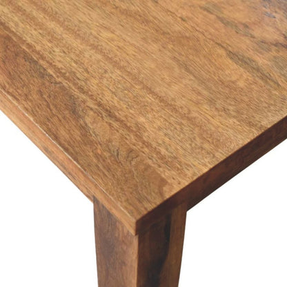Classic Golden Teak Solid Wood Artisan Dining Table
