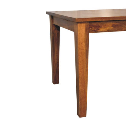 Classic Golden Teak Solid Wood Artisan Dining Table