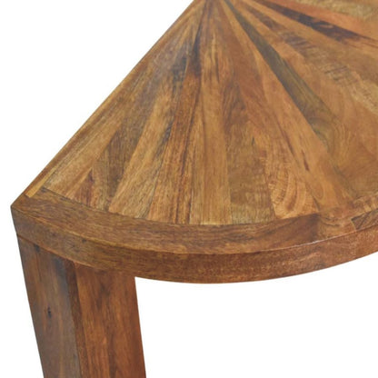 Amber Oak Half Moon Coffee Table