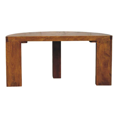 Amber Oak Half Moon Coffee Table
