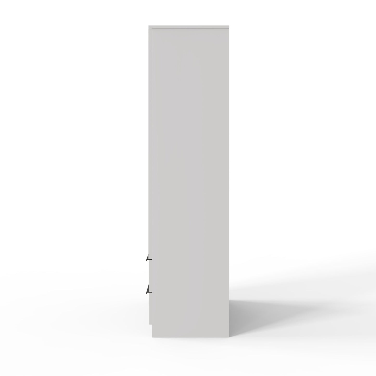 FWStyle Lania Ripple Ridged 2 Door 2 Drawer Wardrobe – White