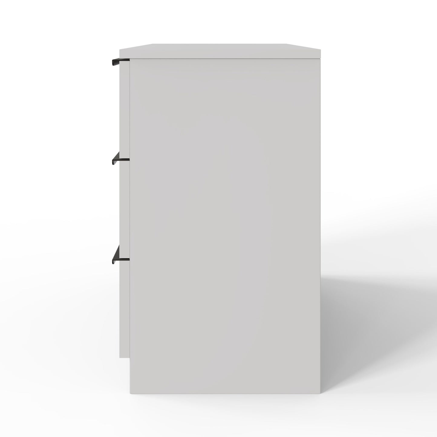FWStyle Lania Ripple Ridged 3-Drawer Chest – Matt White
