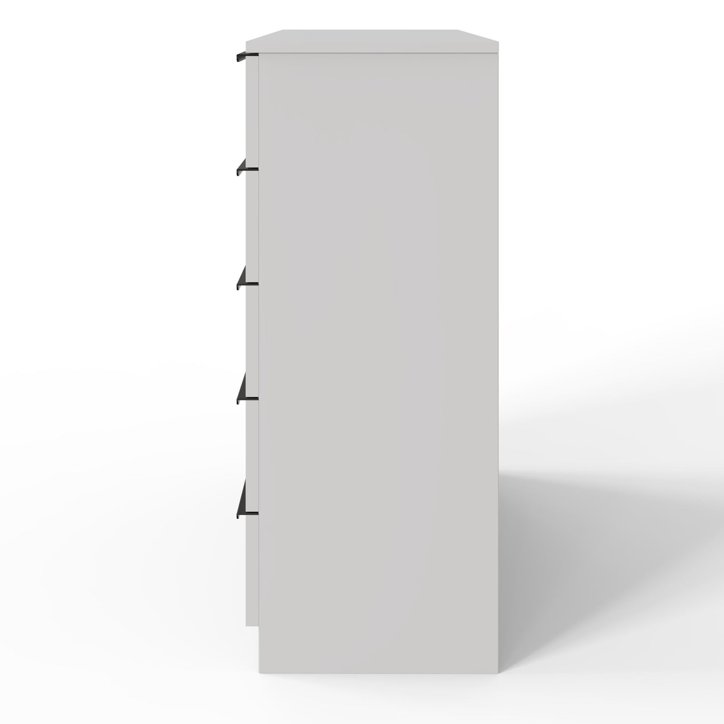 FWStyle Lania Ripple Ridged 5-Drawer Chest – Matt White
