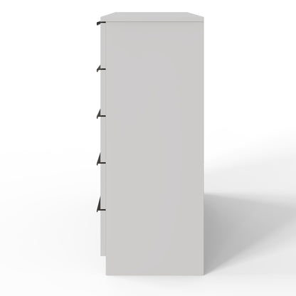 FWStyle Lania Ripple Ridged 5-Drawer Chest – Matt White