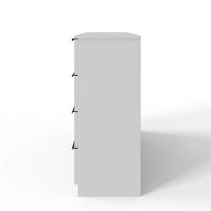 Lania Ripple Ridged 8 Drawer Chest of Drawers – Matt White