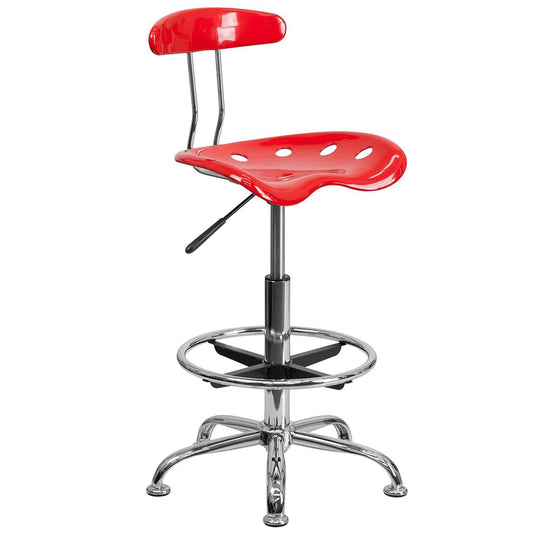 Modern Red Tractor Seat Drafting Stool – Adjustable Bar Chair