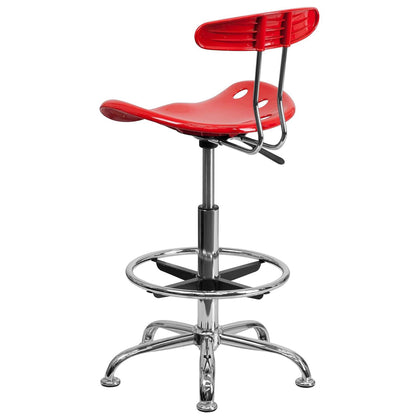 Modern Red Tractor Seat Drafting Stool – Adjustable Bar Chair