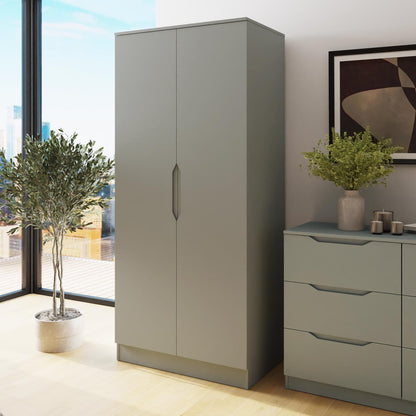 FWStyle Luno 2 Door Double Wardrobe – Ash Green