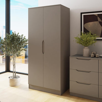 FWStyle Luno 2 Door Double Wardrobe – Putty