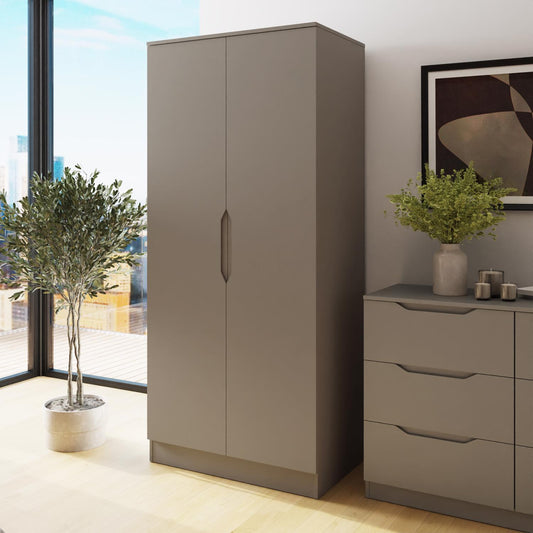 FWStyle Luno 2 Door Double Wardrobe – Putty