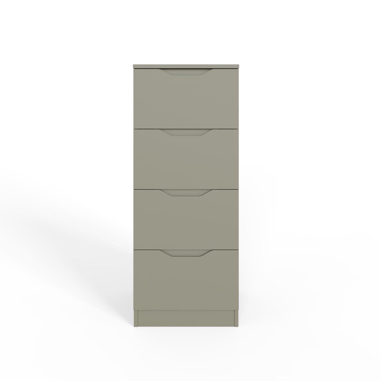 Luno 4-Drawer Tallboy Chest – Ash Green