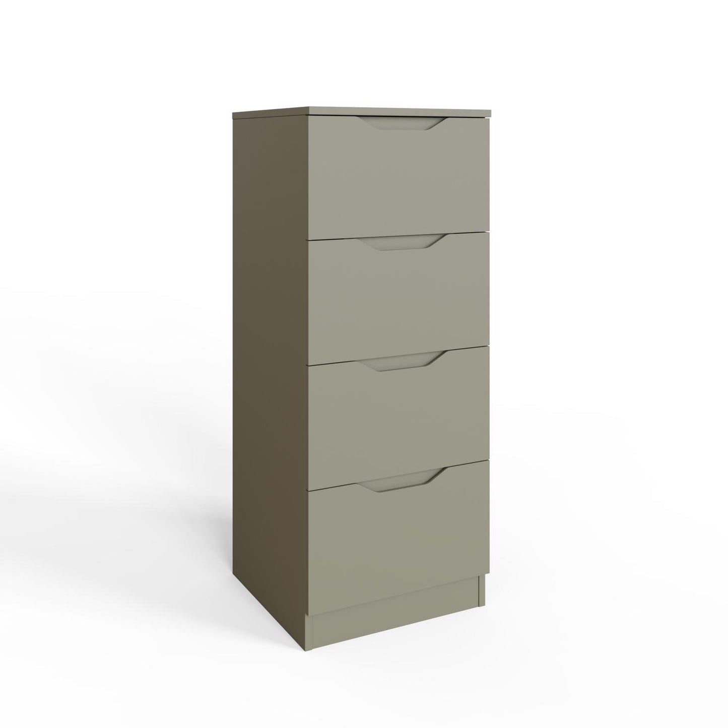 Luno 4-Drawer Tallboy Chest – Ash Green