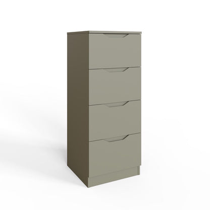 Luno 4-Drawer Tallboy Chest – Ash Green