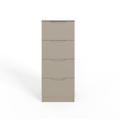 Luno 4-Drawer Tallboy Chest – Putty