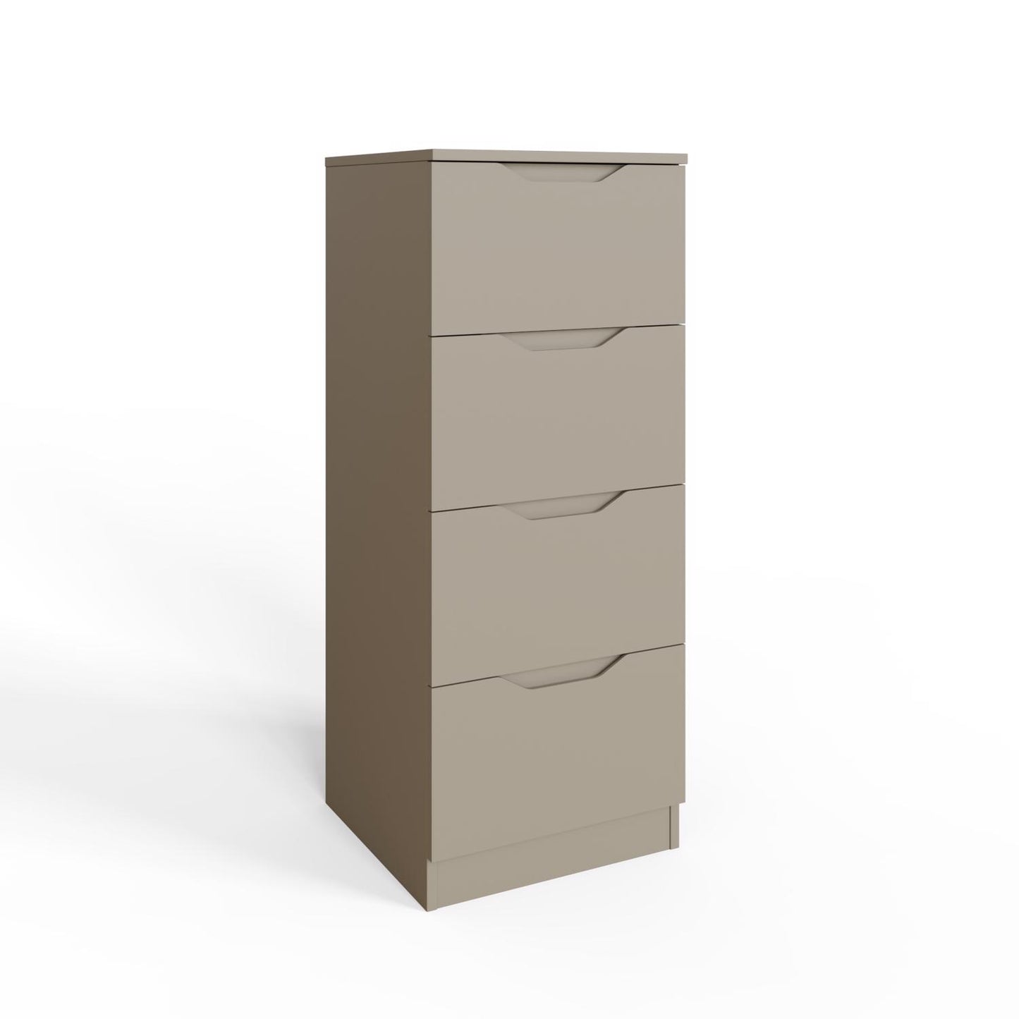 Luno 4-Drawer Tallboy Chest – Putty