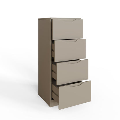 Luno 4-Drawer Tallboy Chest – Putty