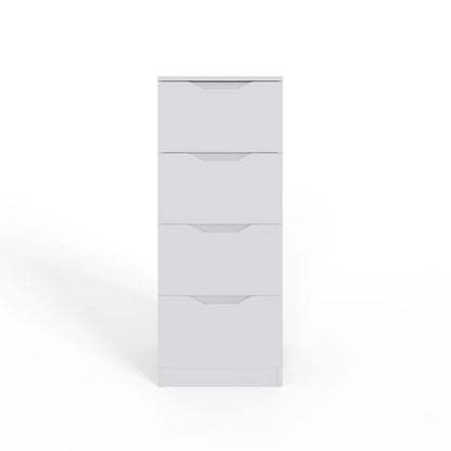 Luno 4-Drawer Tallboy Chest – White