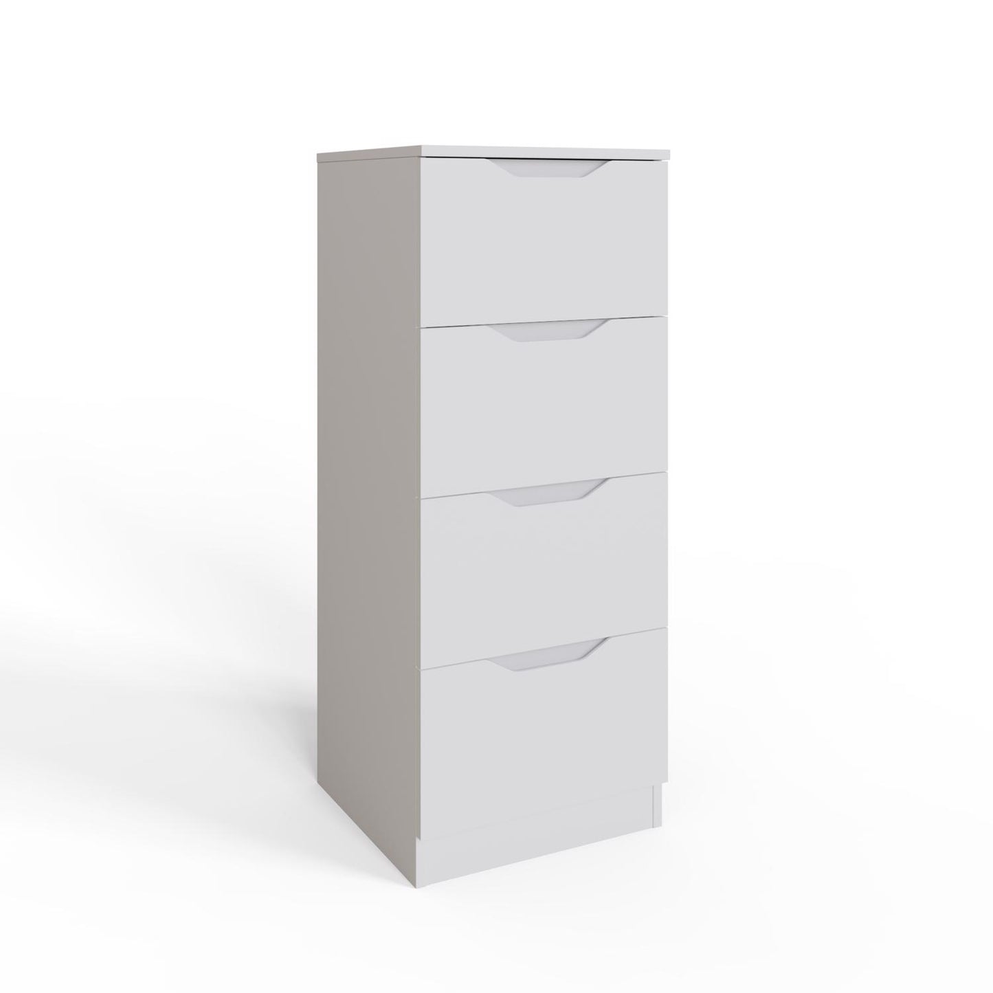 Luno 4-Drawer Tallboy Chest – White