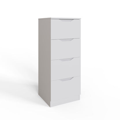 Luno 4-Drawer Tallboy Chest – White