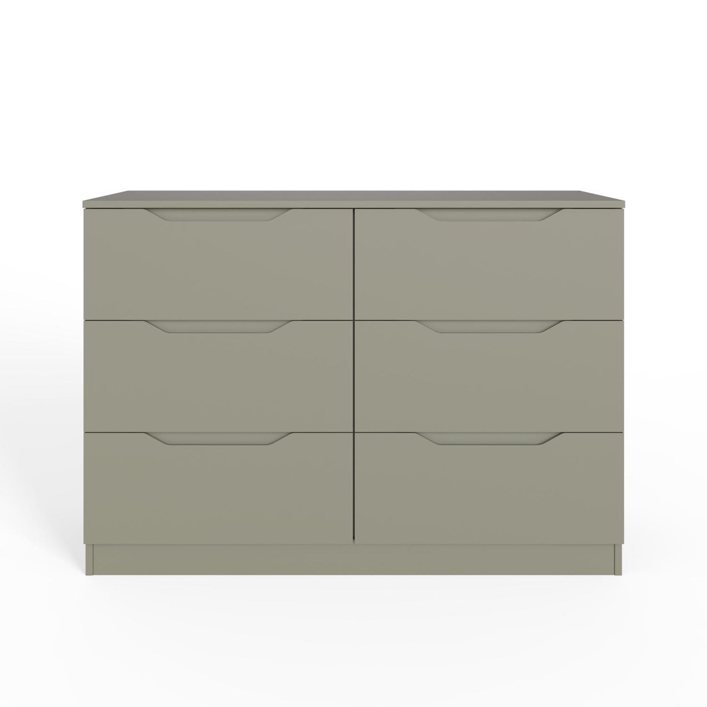 Luno 6 Drawer Chest of Drawers – Ash Green