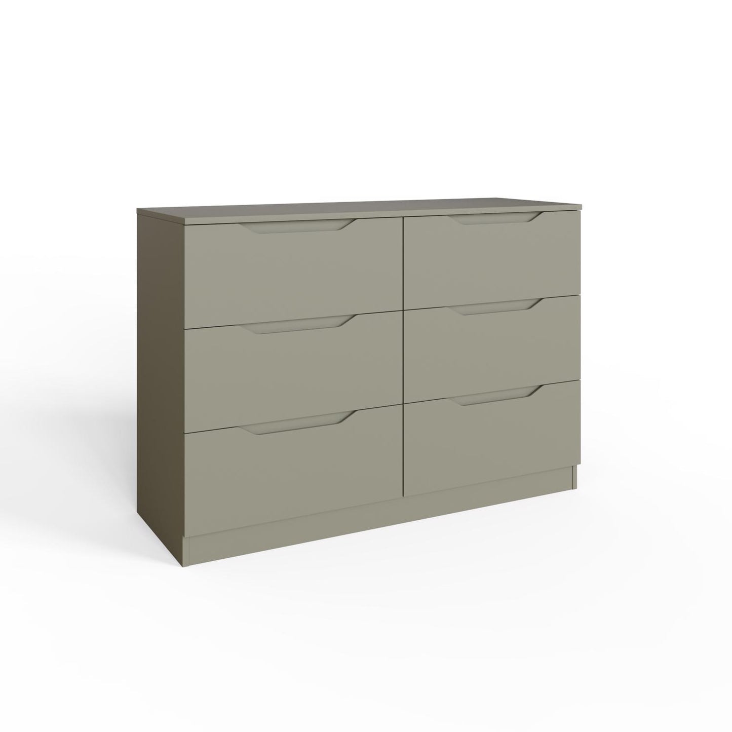 Luno 6 Drawer Chest of Drawers – Ash Green