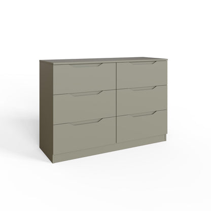 Luno 6 Drawer Chest of Drawers – Ash Green