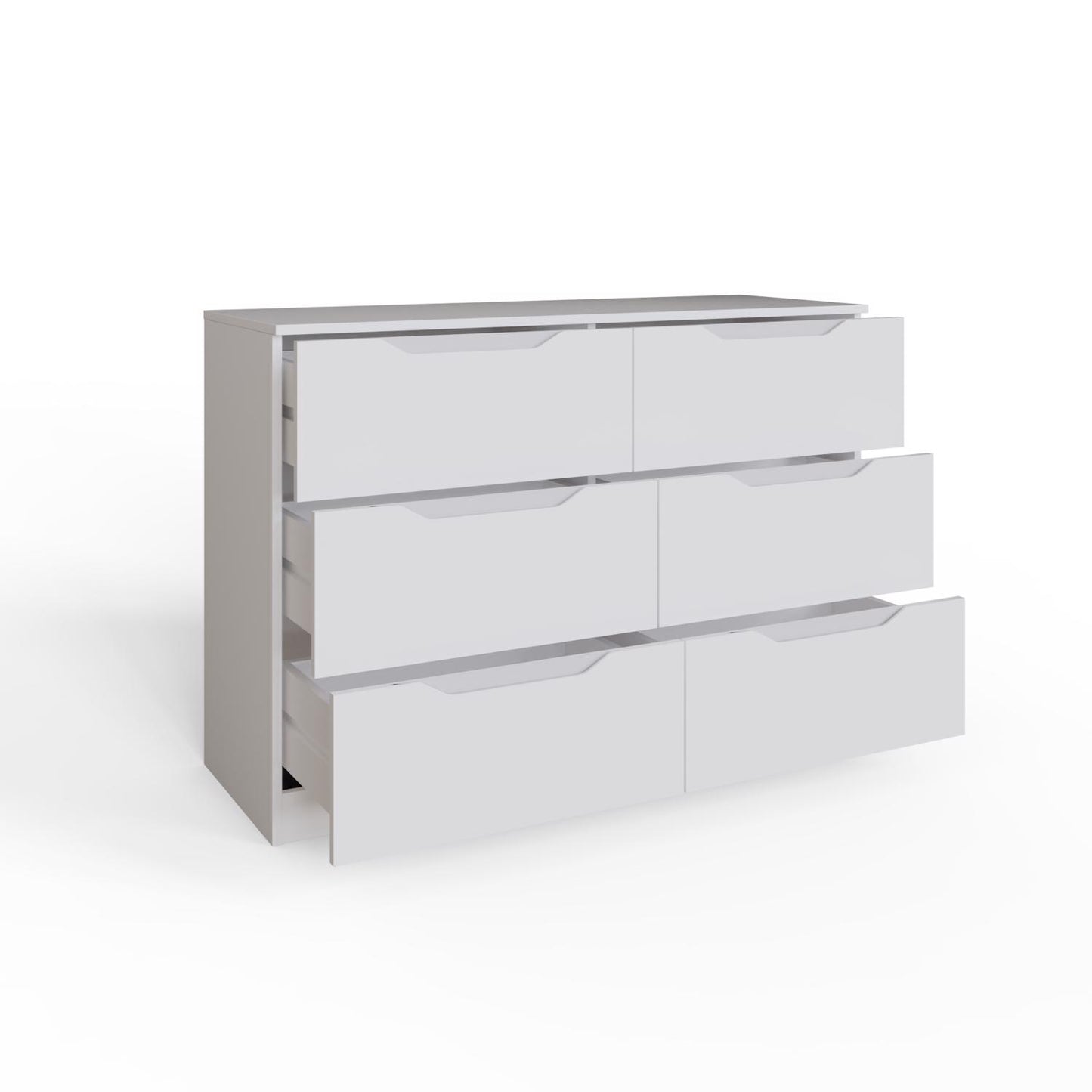 Luno 6 Drawer Chest of Drawers – White