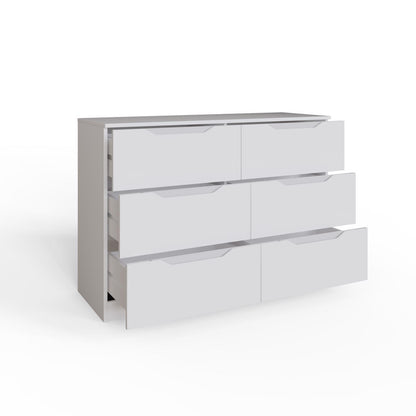 Luno 6 Drawer Chest of Drawers – White