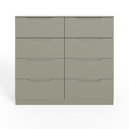 Luno 8 Drawer Chest of Drawers – Ash Green