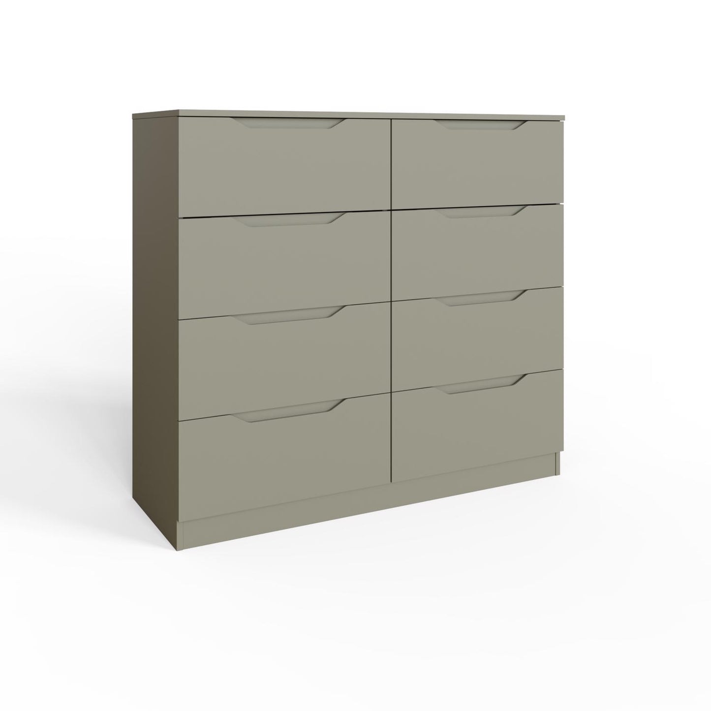 Luno 8 Drawer Chest of Drawers – Ash Green