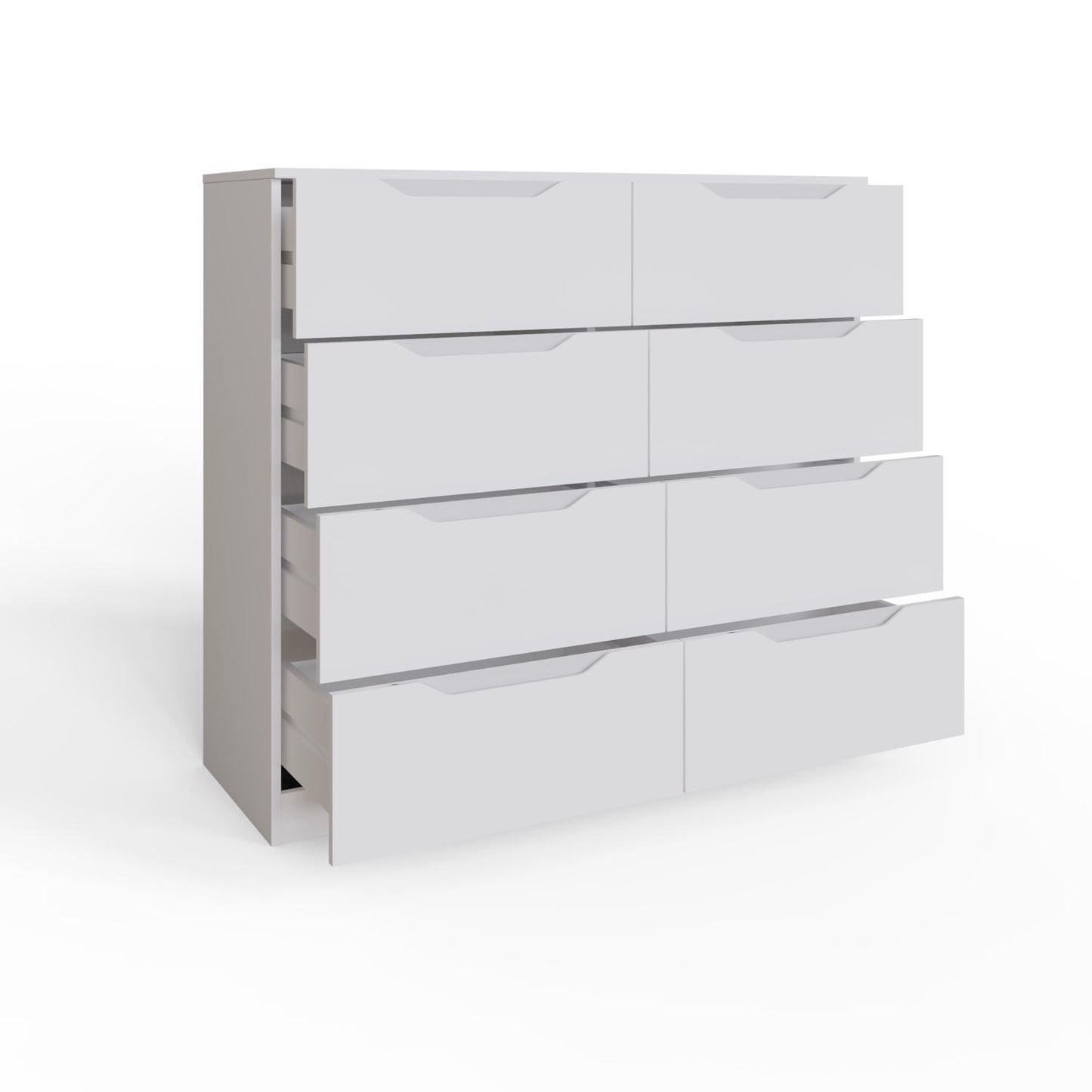 Luno 8 Drawer Chest of Drawers – White