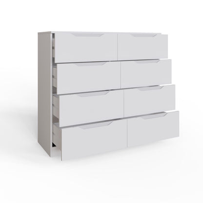Luno 8 Drawer Chest of Drawers – White