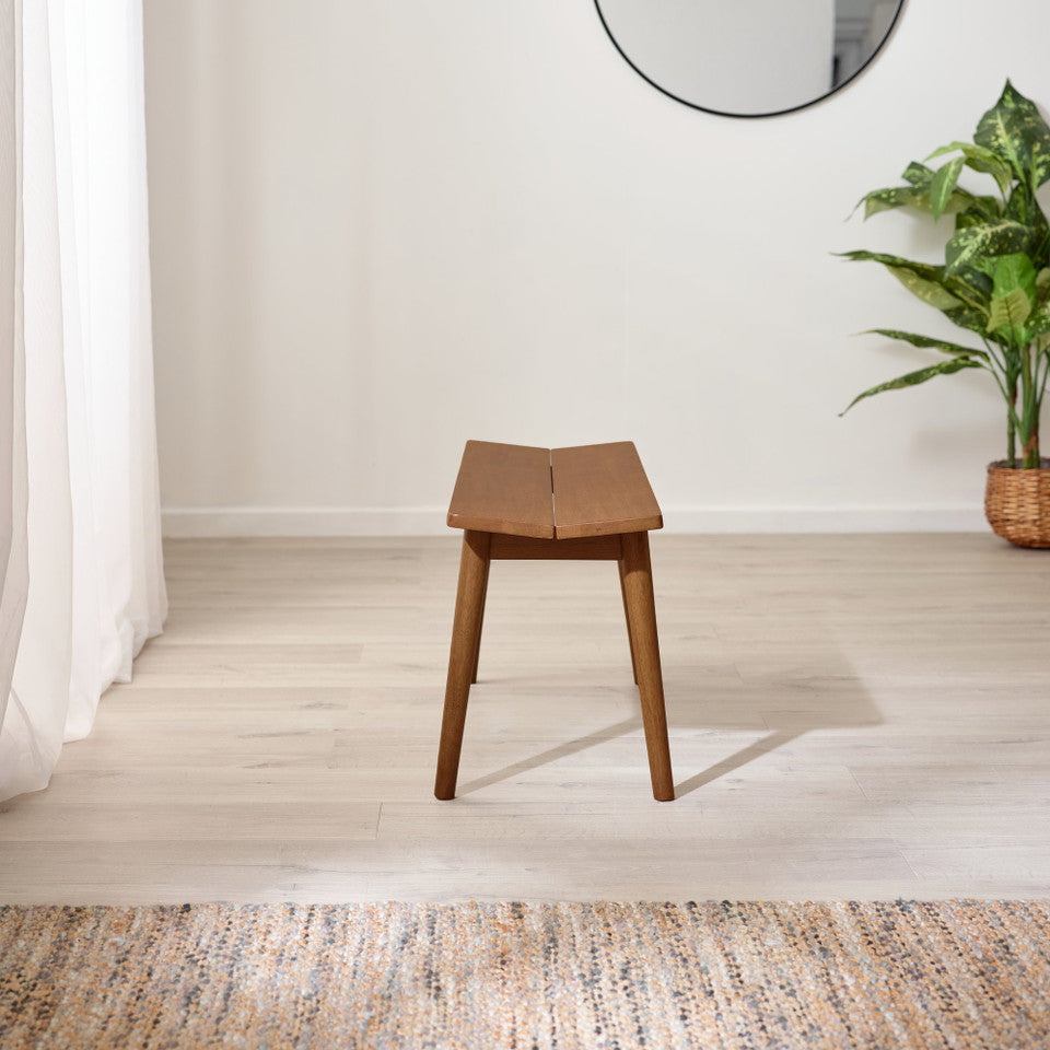 Lynton Small Walnut Effect Wooden Dining Table & 2 Benches