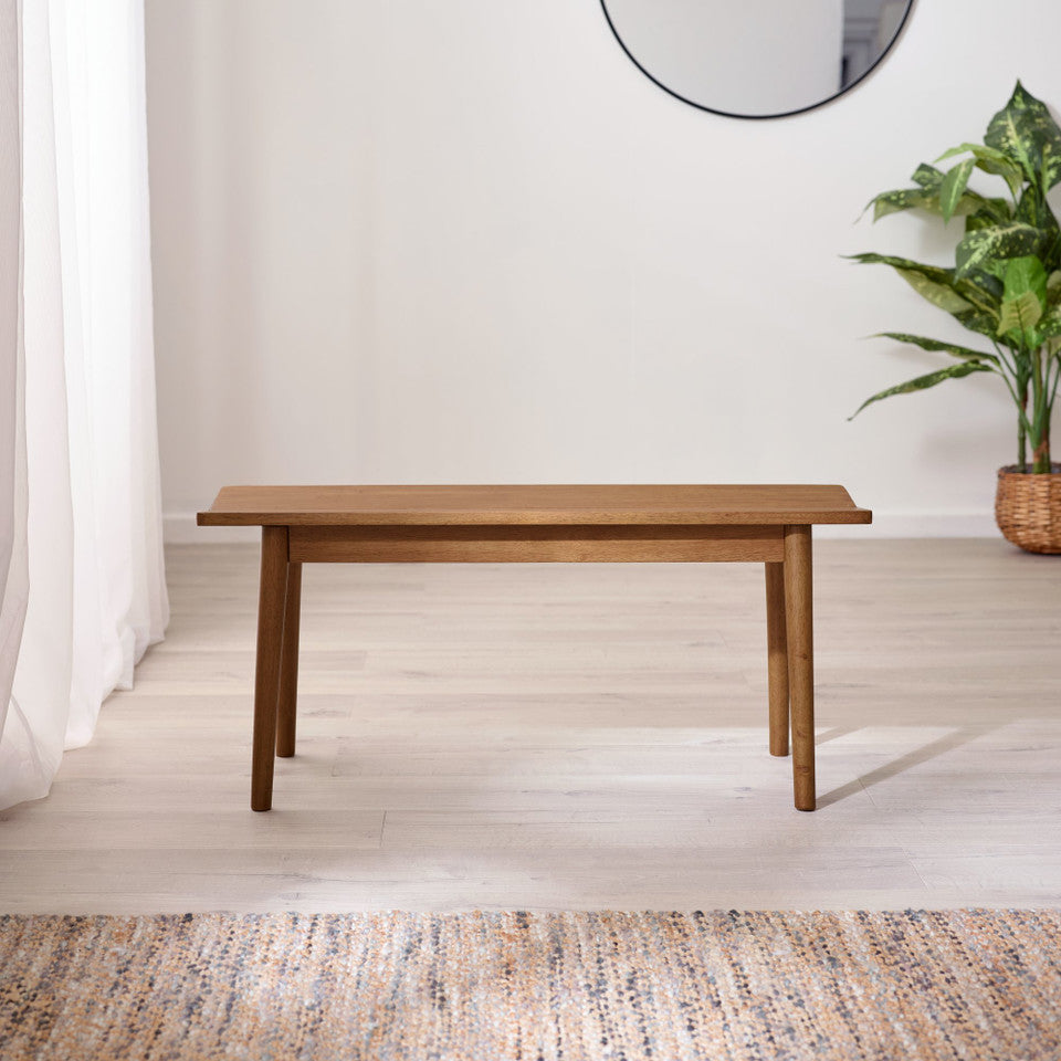 Lynton Small Walnut Effect Wooden Dining Table & 2 Benches