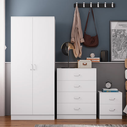 Tunis 3 Piece Bedroom Furniture Set – Matt White