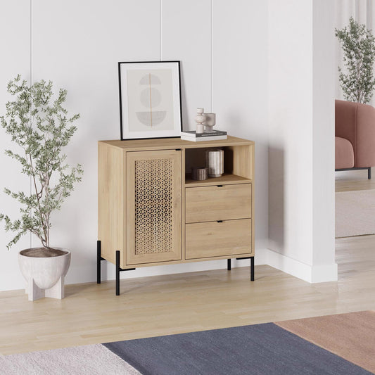 Naïve Oak Sideboard Buffet Storage Unit with Drawer & Shelf