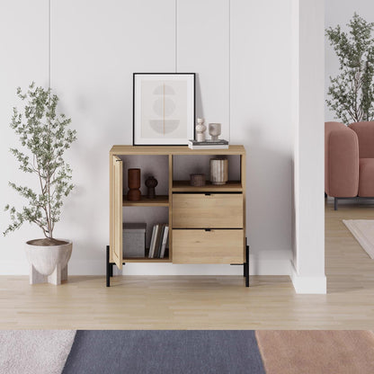 Naïve Oak Sideboard Buffet Storage Unit with Drawer & Shelf