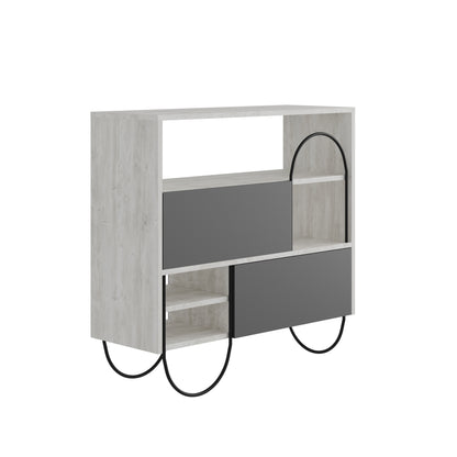 Norfolk Ancient White Anthracite Grey Shoe Cabinet