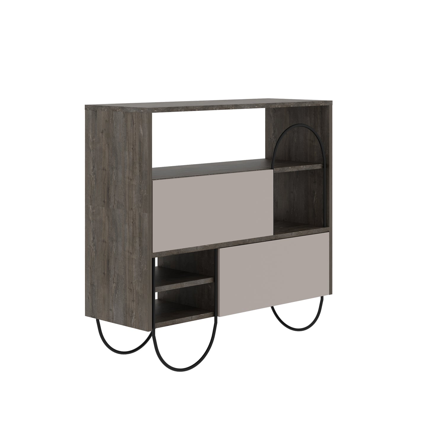 Norfolk Shoe Cabinet – Dark Coffee Mocha Grey Hallway Storage Unit