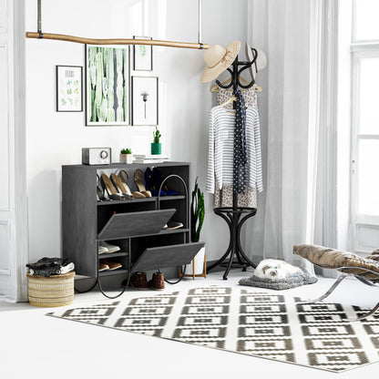 Norfolk Shoe Cabinet – Retro Grey Modern Hallway Shoe Storage Unit