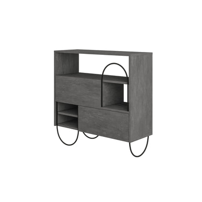 Norfolk Shoe Cabinet – Retro Grey Modern Hallway Shoe Storage Unit