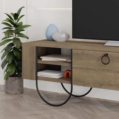 Norfolk Modern TV Unit Dark Oak with Storage