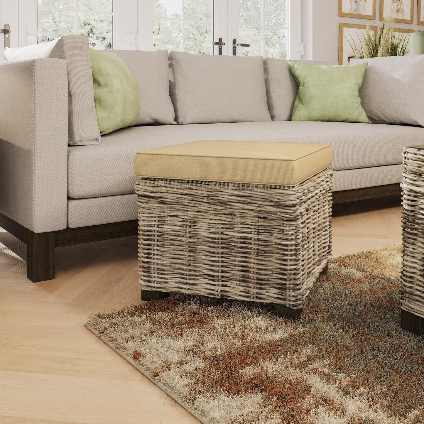 Maya Handmade Kubu Rattan Small Storage Stool