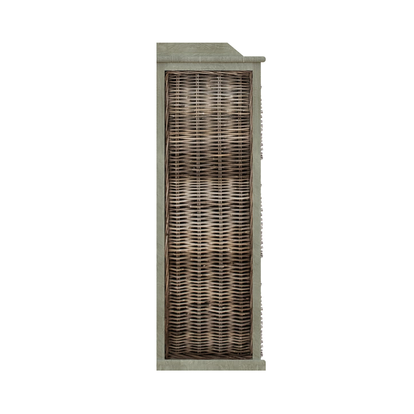 Maya Kubu Rattan 3 Basket Storage Unit – Limewash Finish
