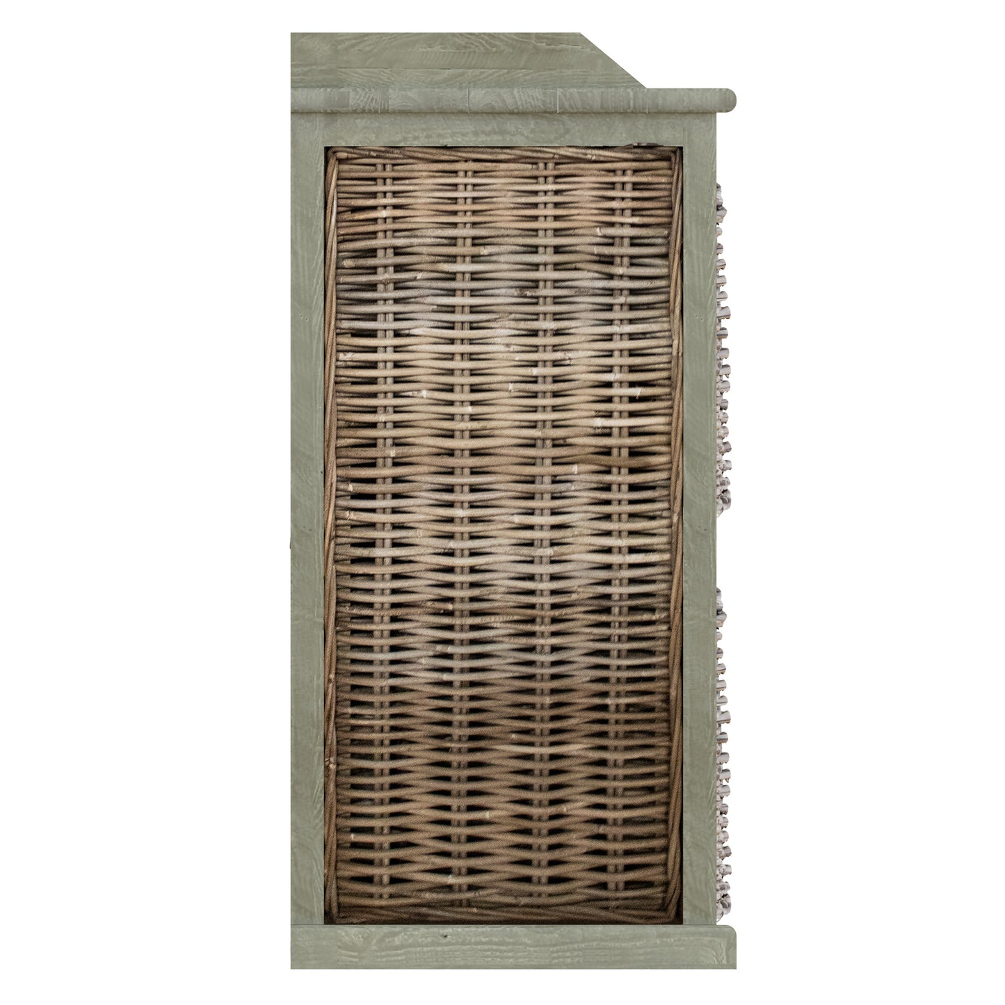 Maya Kubu Rattan 2 Over 2 Basket Storage Unit – Limewash