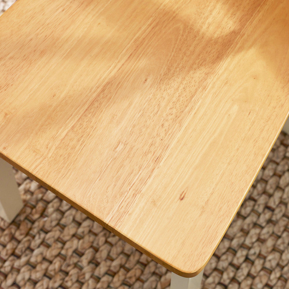 Padstow Cream Wooden Extending Dining Table & 4 Millford Chairs