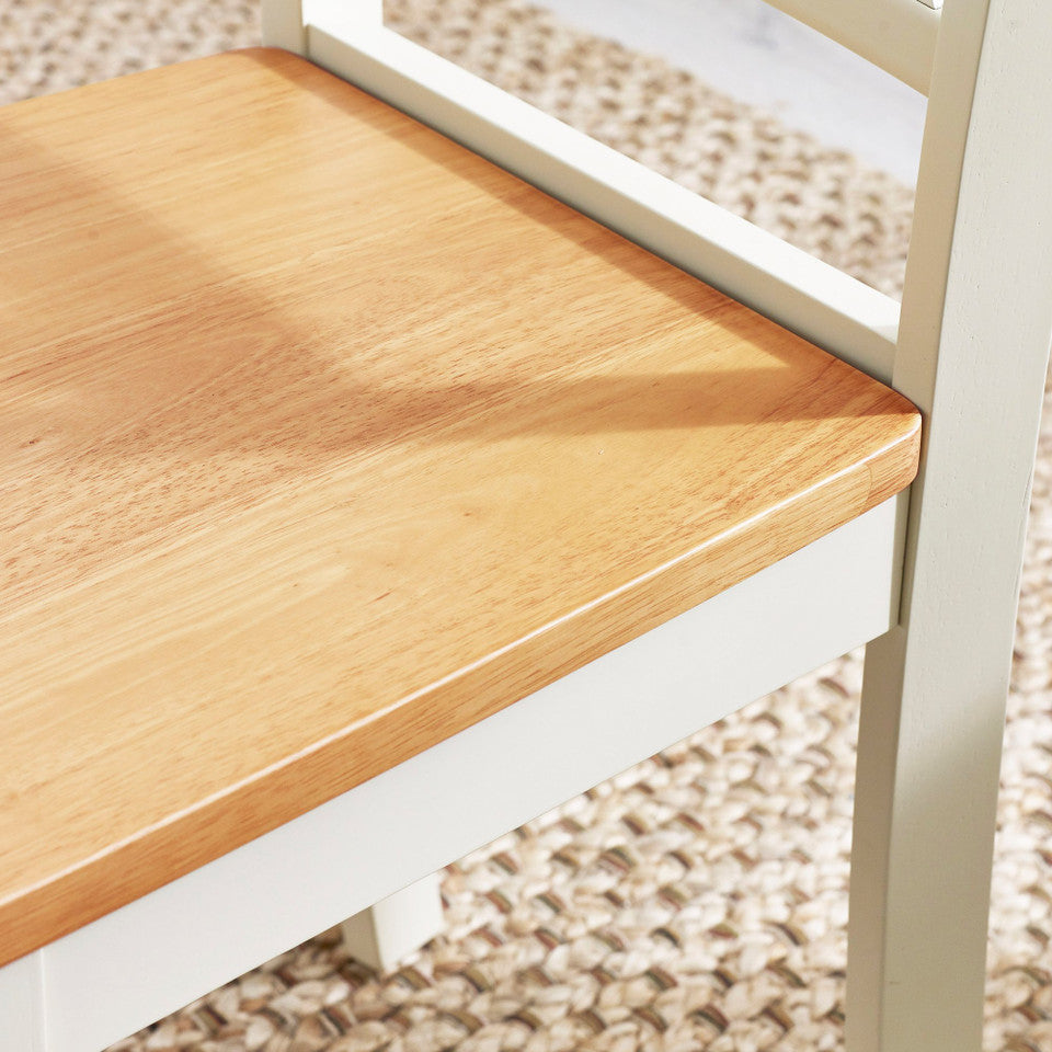 Padstow Cream Wooden Extending Dining Table & 4 Millford Chairs