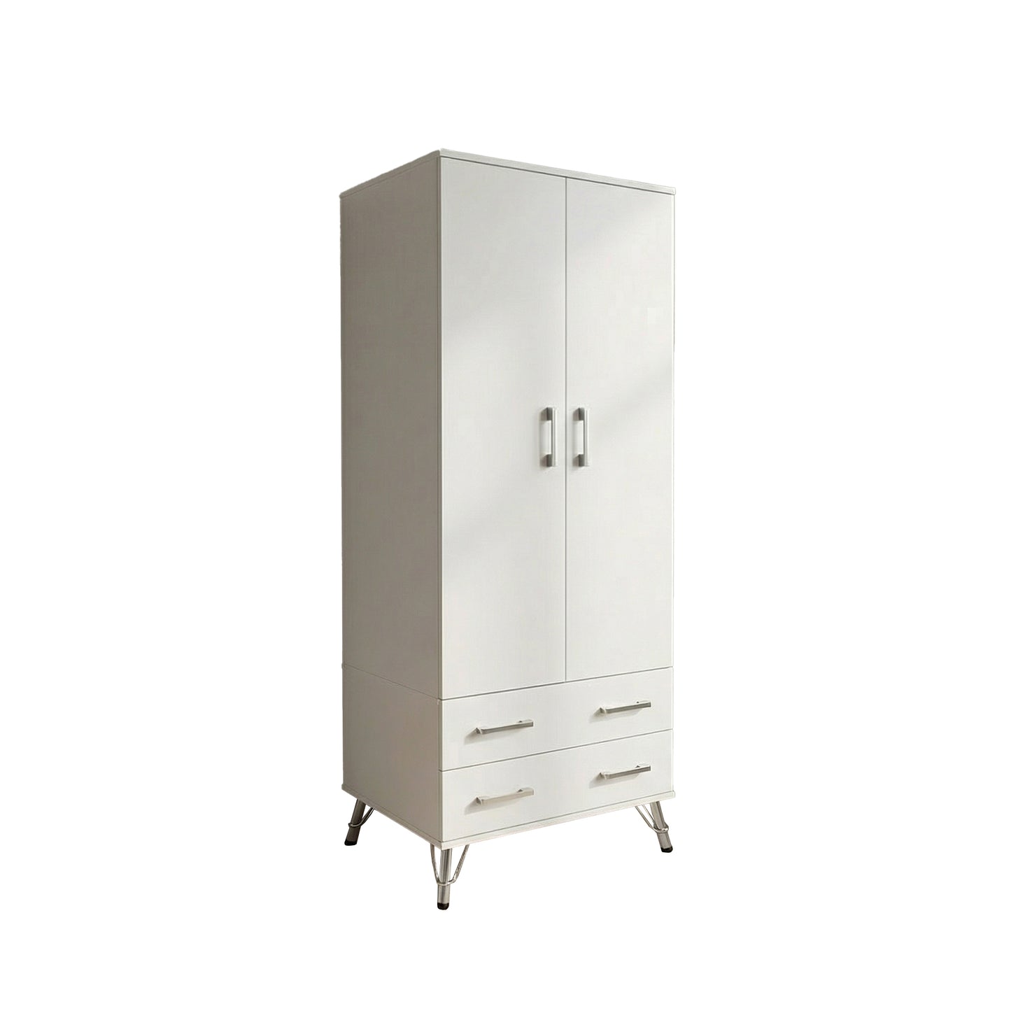 Maldon White 2 Door 2 Drawer Combination Wardrobe
