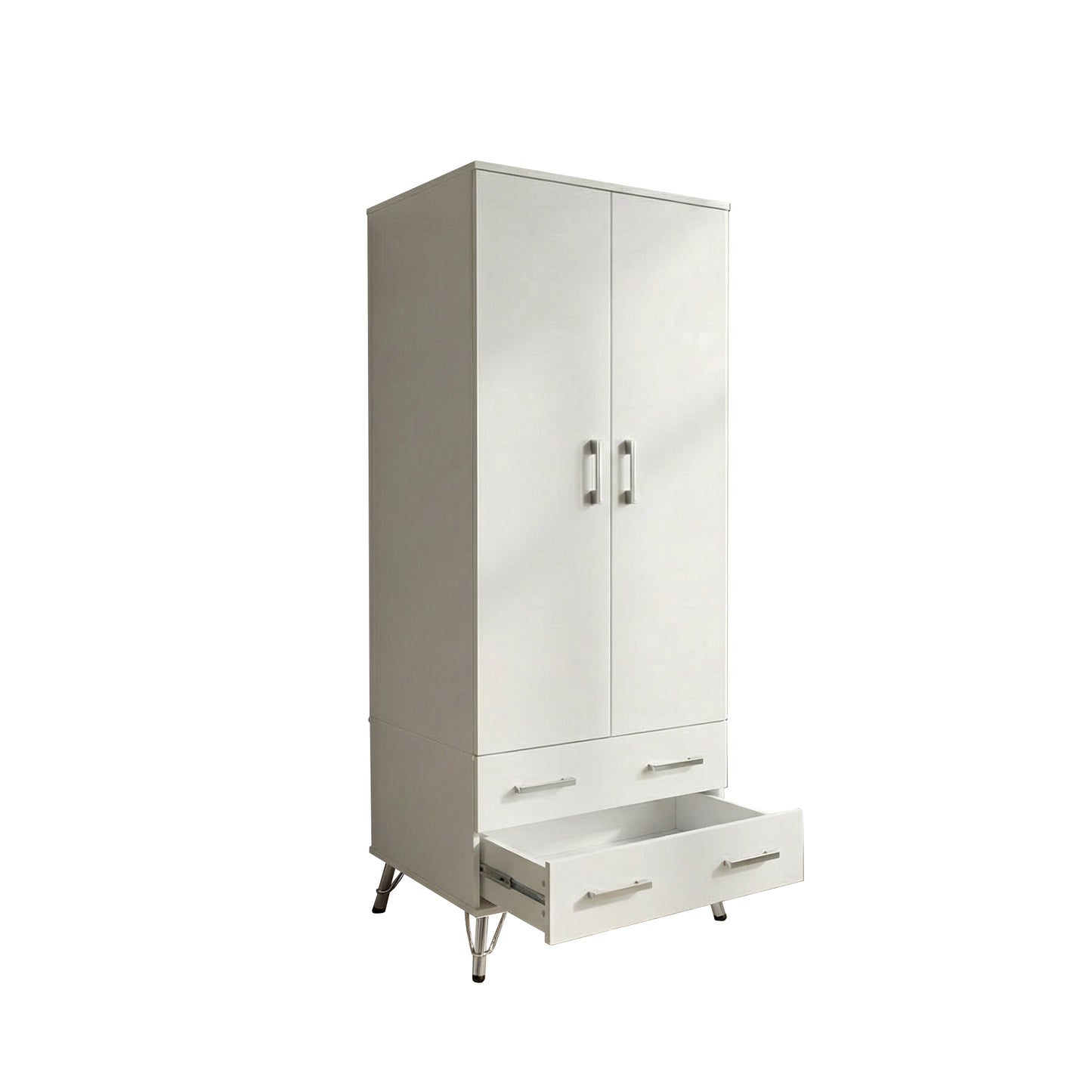 Maldon White 2 Door 2 Drawer Combination Wardrobe