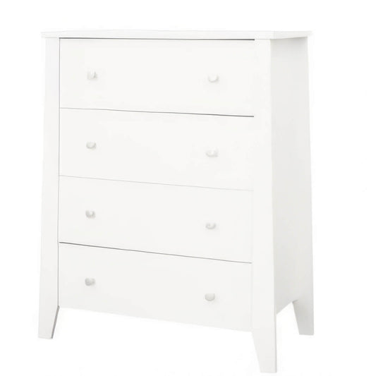 Mallund White 4 Drawer Chest of Drawers – Contemporary Bedroom Storage Unit